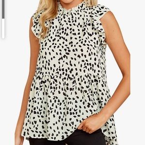 Black & White Babydoll Top